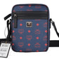 Mini Men's Pebbled Leather Visetos Diamond Logo Deep Blue Sea Crossbody Bag