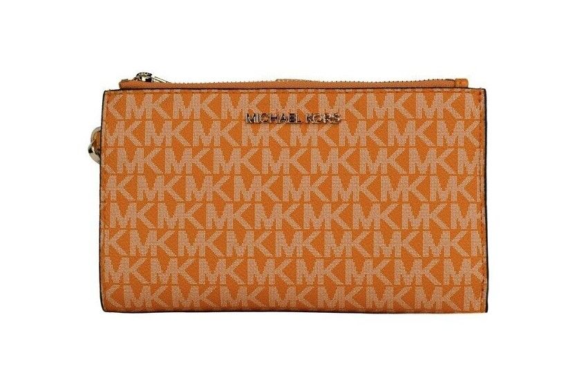 Jet Set Travel Honeycomb Multi PVC Large Double Zip Wrist Wallet