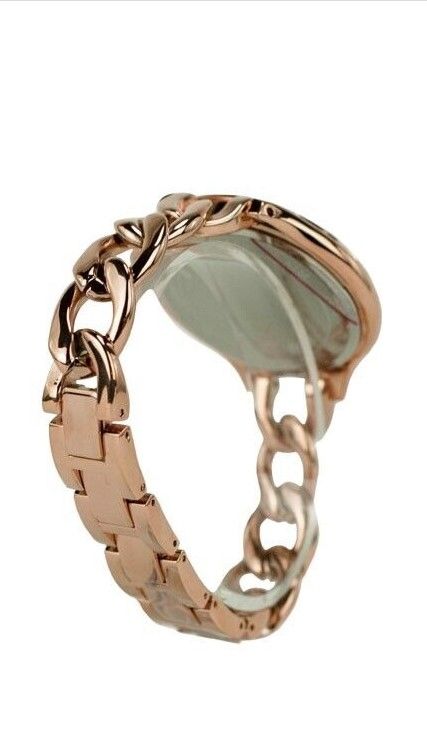 Slim Runway Rose Gold Toned Stainless Steel Chain Watch MK3223