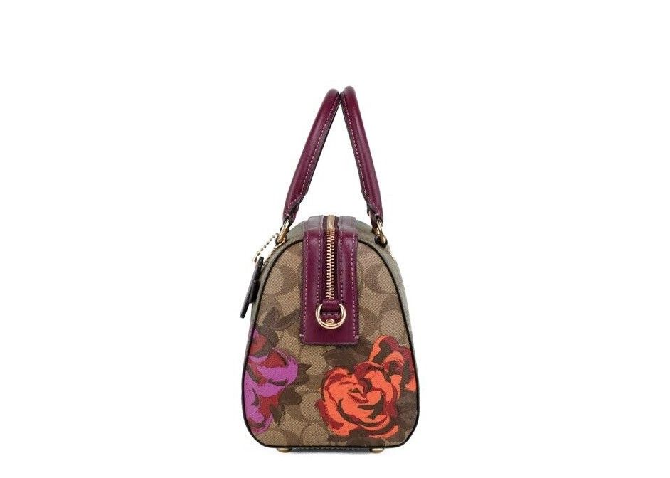 Rowan Medium Jumbo Floral Print Coated Canvas Satchel Handbag