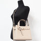 Emilia Small Buff Pebbled Leather Satchel Bag Crossbody Handbag