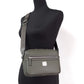 Portuna Small Sea Turtle Visetos Leather Crossbody Handbag Purse Bag Green