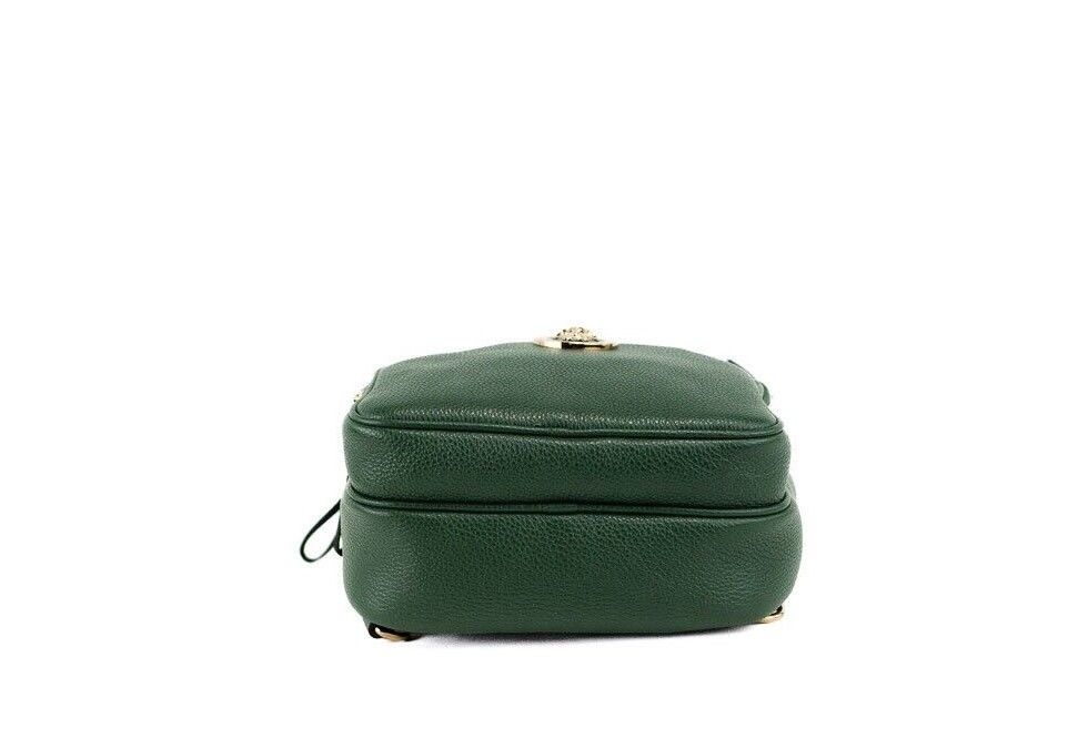 Medusa Small Dark Green Calf Leather Sling Pack Backpack Bookbag Bag