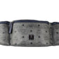 Large Visetos Phantom Grey Triple Pocket Sling Belt Bag