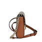 Medium Berlin Gold Signature Diamond Logo Leather Clutch Crossbody Handbag