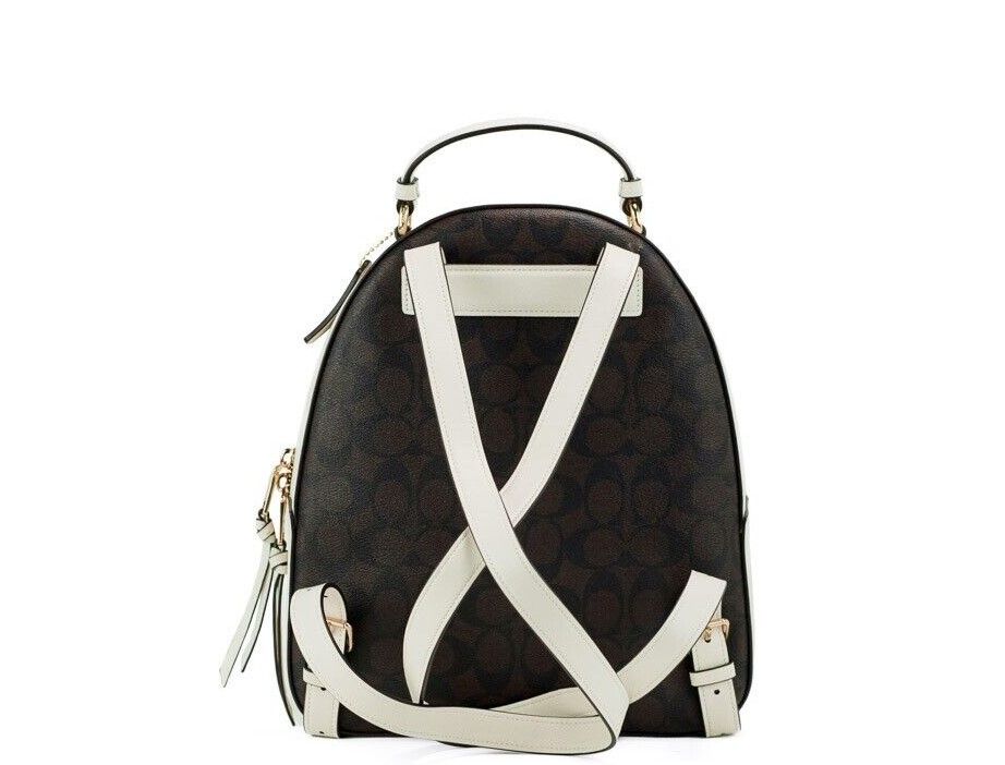 Varsity Brown Chalk Signature Coated Canvas Jordyn Backpack Bag