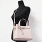Emilia Small Powder Blush Pebbled Leather Satchel Crossbody Handbag