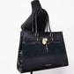 Hamilton Black XL Mixed Materials East West Tote Handbag Purse