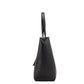 Jeans Couture Black Grained Faux Leather Logo Lock Tote Shoulder Handbag