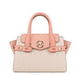 Carmen Medium Sherbert Multi Signature Leather Flap Satchel Handbag