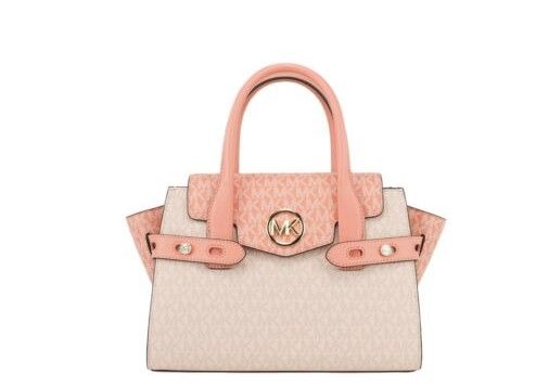 Carmen Medium Sherbert Multi Signature Leather Flap Satchel Handbag