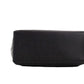 Jeans Couture Black Grained Faux Leather Logo Lock Tote Shoulder Handbag