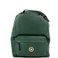 Medusa Large Dark Green Grainy Calf Leather Shoulder Backpack Bookbag