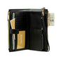 Jet Set Black Multi Graphic Logo PVC Large Double Zip Wrist Wallet