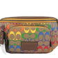(C9847) Rainbow Signature Coated Canvas Track Waist Fanny Pack Belt Bag