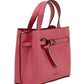 Emilia Small Grapefruit Pebbled Leather Satchel Crossbody Handbag