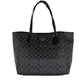 Graphite Black Signature Coated Canvas City Tote Shoulder HandBag