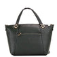 Kacey Amazon Green Pebble Leather Top Zip Satchel Crossbody Bag