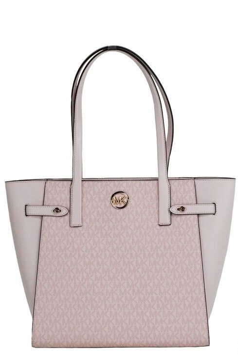 Carmen Large Powder Blush Leather North South Tote Handbag Purse