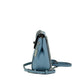 Mini Cornflower Blue Pebble Leather Convertible Chain Backpack Bag