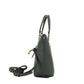 Kacey Amazon Green Pebble Leather Top Zip Satchel Crossbody Bag