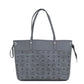Aren Medium Dark Grey Mixed Visetos Leather Shopper Shoulder Tote Handbag