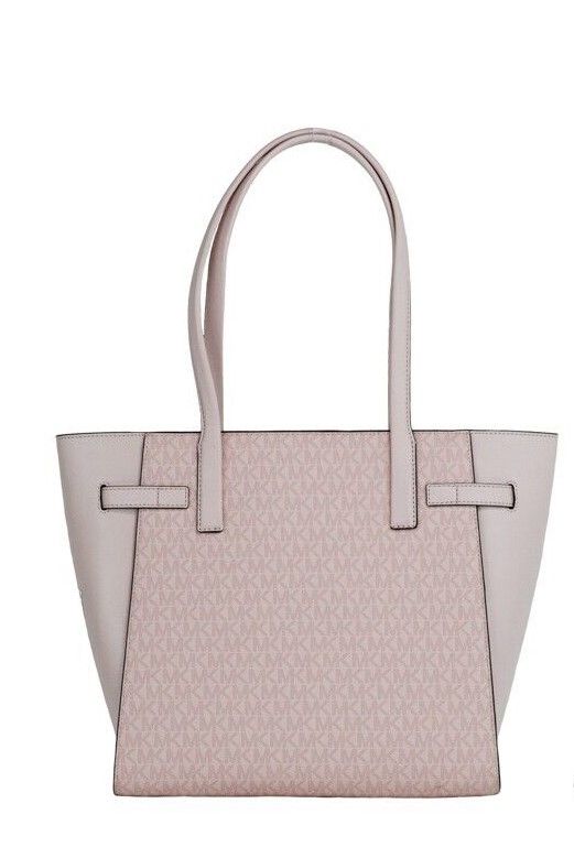 Carmen Large Powder Blush Leather North South Tote Handbag Purse