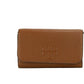 Thea Small Moose Pebble Leather Flat Wallet Crossbody Handbag Brown
