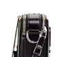 The Studded Snapshot Saffiano Leather Black Shoulder Bag Handbag