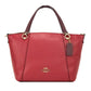Kacey Colorblock Red Apple Pebbled Leather Top Zip Satchel Handbag