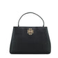 Britten Small Black Pebbled Leather Satchel Crossbody Bag