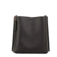 Mollie 22 Small Black Doublefaced Leather Bucket Crossbody Handbag