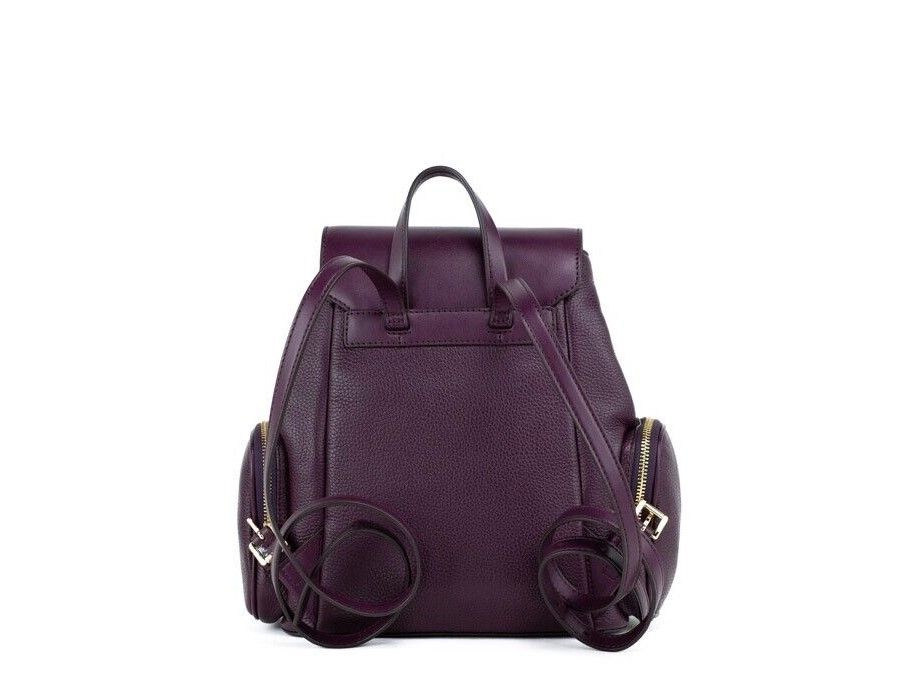 Jet Set Medium Bordeaux Pebbled Leather Chain Backpack Bookbag Bag