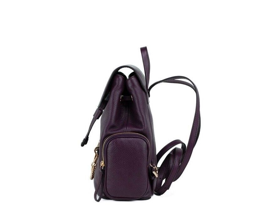 Jet Set Medium Bordeaux Pebbled Leather Chain Backpack Bookbag Bag