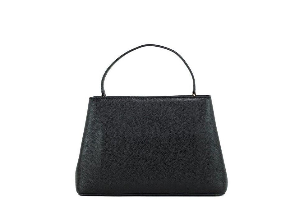 Britten Small Black Pebbled Leather Satchel Crossbody Bag