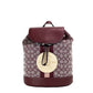 Dempsey Wine Multi Signature Jacquard Canvas Logo Patch Backpack