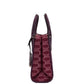 Mirella Small Mulberry Canvas Top Zip Shopper Tote Crossbody Bag
