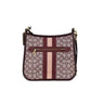 Dempsey Wine Signature Jacquard Canvas Patch File Crossbody Bag