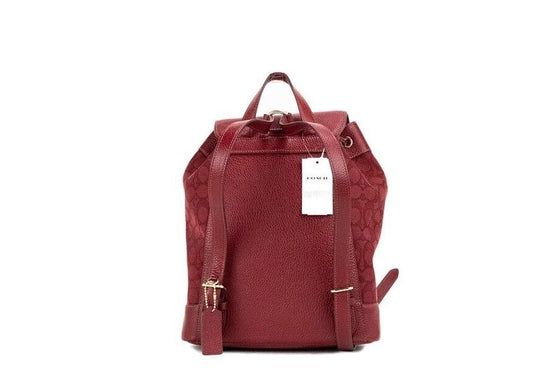 Dempsey Red Apple Signature Jacquard Canvas Logo Patch Backpack