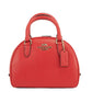 Sydney Small Miami Red Crossgrain Leather Satchel Crossbody Bag