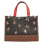 Dempsey Medium Hedgehog Print Coated Canvas Carryall Tote Handbag