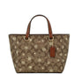 Alice Small Snowflake Print Khaki Canvas Satchel Handbag Purse