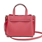 Emilia Small Grapefruit Pebbled Leather Satchel Crossbody Handbag