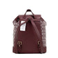 Dempsey Wine Multi Signature Jacquard Canvas Logo Patch Backpack