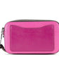 The Snapshot Bag Studded Saffiano Leather Magenta Shoulder Bag Purse