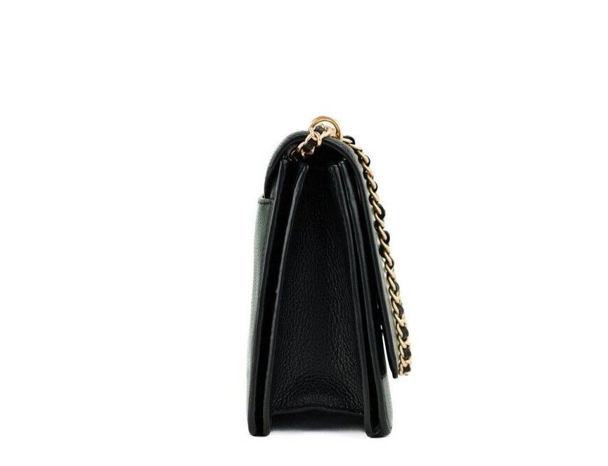 Britten Medium Black Leather Chain Adjustable Shoulder Bag