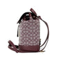 Dempsey Wine Multi Signature Jacquard Canvas Logo Patch Backpack