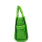 The Shiny Crinkle Mini Tote Fern Green Leather Crossbody Handbag