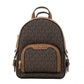 Jaycee mini XS Brown Signature PVC Zip Pocket Shoulder Backpack Bag