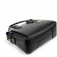 Mercer Medium Black Pebbled Leather Top Zip Belted Satchel Handbag